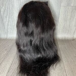 Luxurious Black brown Hair Extension human hair half wig